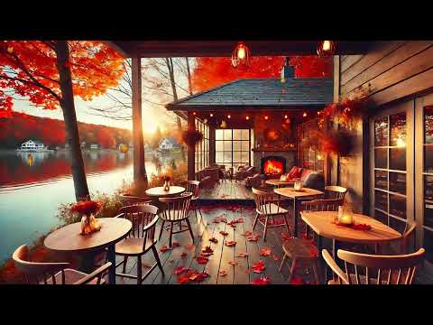 Cozy Fall Coffee Shop Ambience with Jazz and the Warm Colors of Autumn for a Calm Day