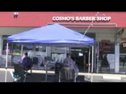California barbers, hair salons move outdoors