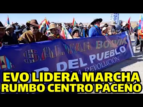 EVO MORALES VA RUMBO HACIA LA PAZ JUNTO PUEBLO BOLIVIANO..