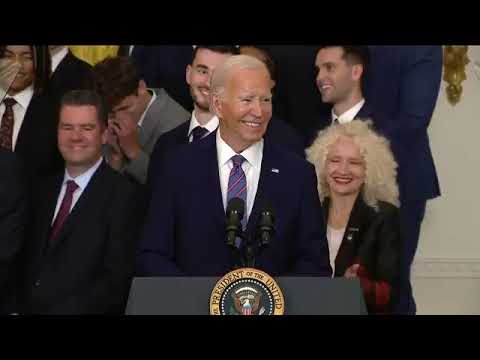 BIDEN welcomes the University of Connecticut Huskies BASKETBALL TEAM