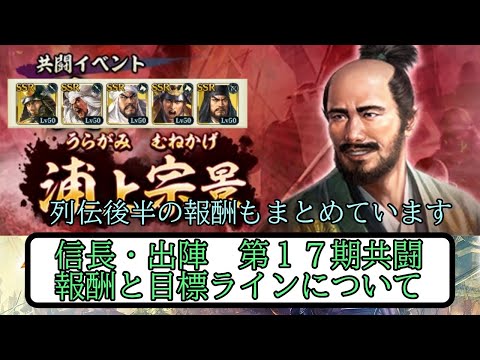 【信長出陣】第１７期 共闘イベントの報酬と目標ラインについて【無微・新規向け】