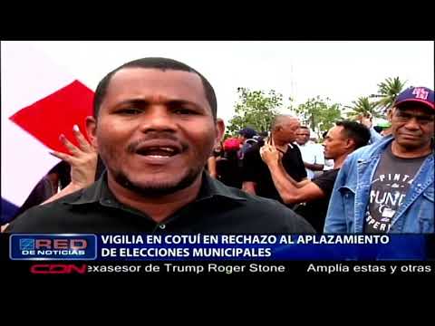 Vigilia en Cotuí en rechazo al aplazamiento de elecciones municipales