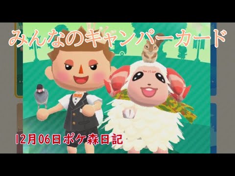 【ポケ森日記】6年12月06日👚勝手にキャンカード #ポケ森 #どうぶつの森