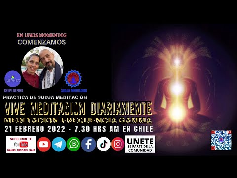 MEDITACION FRECUENCIA GAMMA - #VIVEMEDITACIONDIARIAMENTE - LUNES 21 FEBRERO 2022 - TX#687