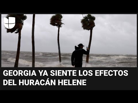 Fuertes vientos y lluvias constantes: Georgia comienza a sentir los efectos del huracán Helene