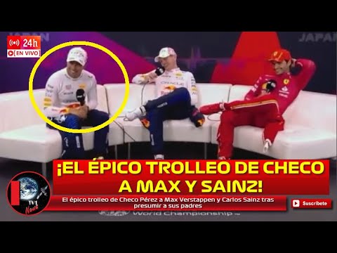 El épico trolleo de Checo Pérez a Max Verstappen y Carlos Sainz tras presumir a sus padres