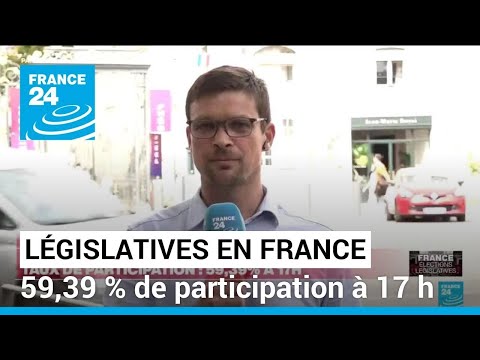 Législatives en France : forte participation de 59,39 % à 17 h • FRANCE 24