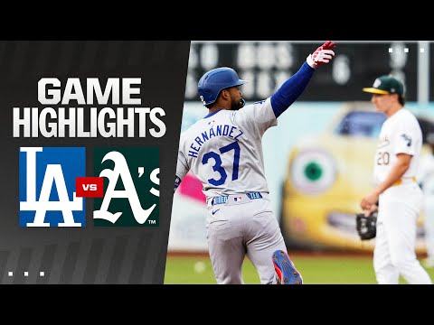 Dodgers vs. As Game Highlights (8/2/24) | MLB Highlights