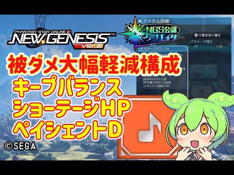 【PSO2NGS】火力も出せて被ダメも大幅軽減構成の紹介【PSO2:NGS】