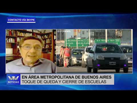 Toque de queda y cierre de escuelas en área metropolitana de Buenos Aires