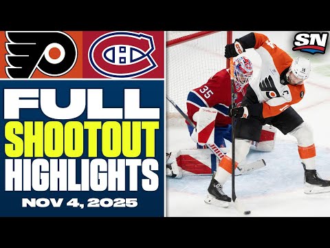 Philadelphia Flyers at Montreal Canadiens | FULL Shootout Highlights - November 4, 2025