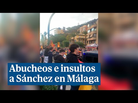 Cerca de 500 personas protestan contra Sánchez en Málaga mientras se reúne con Scholz