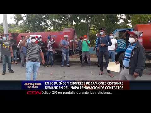 Dueños y choferes de camiones cisternas demandan de INAPA renovación de contratos en San Cristóbal