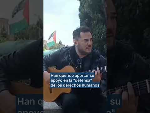 Artistas españoles se suman a la acampada pro-Palestina en la Universidad de Madrid