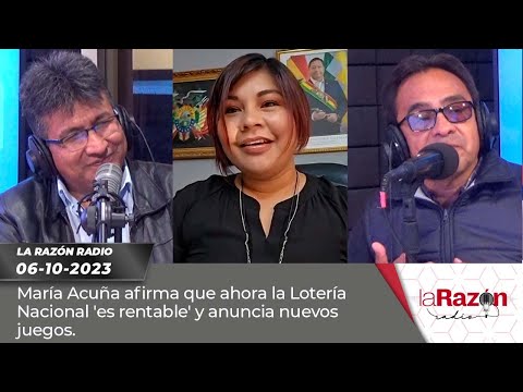 María Acuña afirma que ahora la Lotería Nacional 'es rentable' y anuncia nuevos juegos.