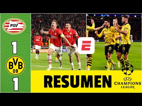 El PSV del Chucky Lozano empató ante el Borussia Dortmund en el partido de ida | Champions League