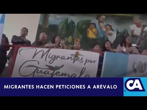 Migrantes guatemaltecos hacen peticiones a Bernardo Arévalo a su llegado a Estados Unidos