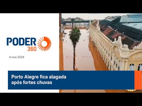 Porto Alegre fica alagada após fortes chuvas