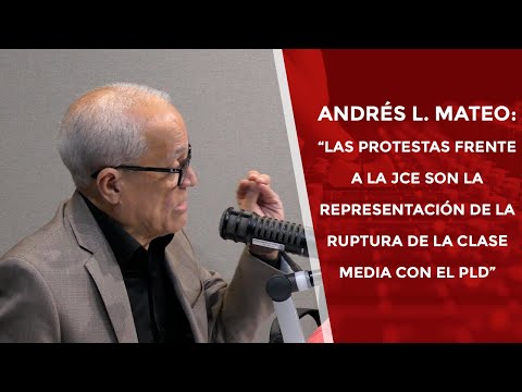 Andrés L. Mateo: “Las protestas son la representación de la ruptura de la clase media con el PLD”