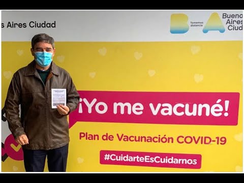 Se vacunó Fernán Quirós: Con 58 años se empadronó y le llegó el turno para hoy
