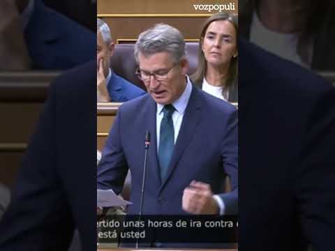 Feijóo acusa a Sánchez de verter ira