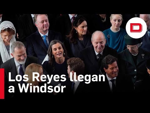 Los Reyes llegan a Windsor, donde coinciden con Don Juan Carlos