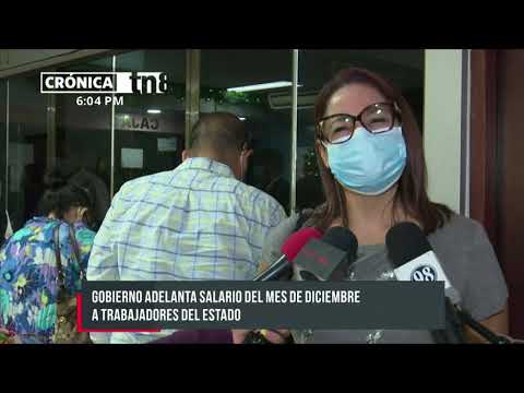 Trabajadores de la salud de Nicaragua reciben su salario de diciembre