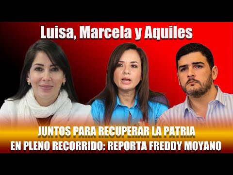 Luisa Gonzalez, Marcela Aguiñaga y Aquiles Alvarez, recorren Guayaquil elecciones
