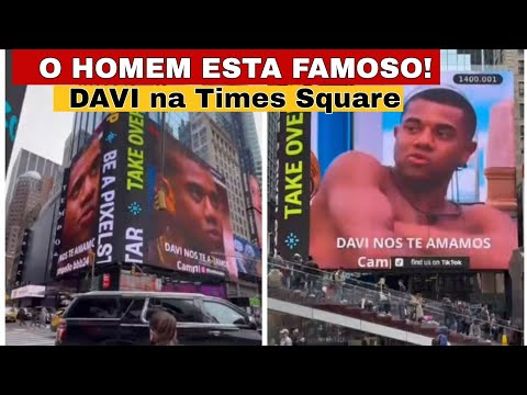 Davi recebe homenagem em NOVA YORK na Times Square