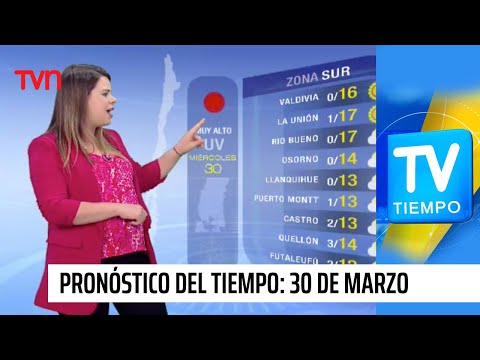 Pronóstico del tiempo: Miércoles 30 de marzo | TV Tiempo