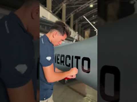 AVIACION DEL EJERCITO: PINTURA DE SU NUEVA ALA FIJA.