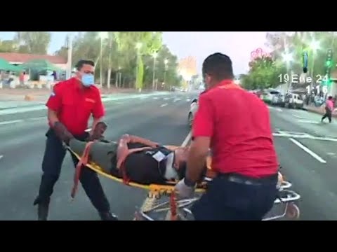 Motociclistas lesionado tras impactar contra un indefenso can