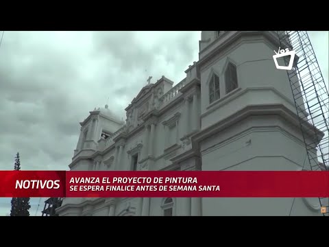 Avanza el proyecto de pintura en la Catedral de Matagalpa