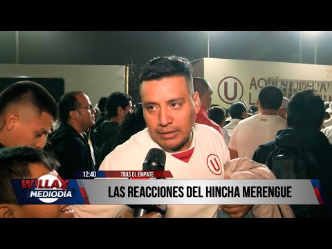 Willax Noticias Edición Mediodía - MAY 08 - 3/3 - LAS REACCIONES DEL HINCHA MERENGUE | Willax