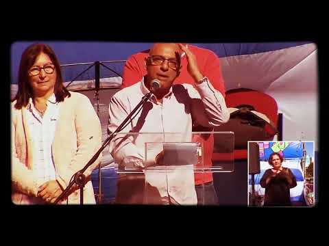 Marcelo Abdala en el cierre del acto del PIT-CNT - Día de los Trabajadores