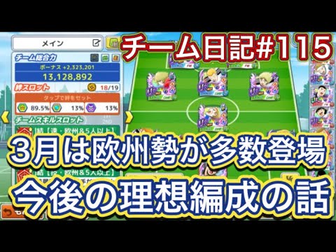 たたかえドリームチーム第1,407話　チーム日記#115 3月の新キャラを観て、今後のチーム編成青写真の話。