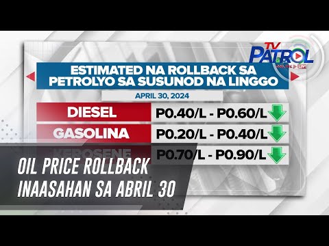 Oil price rollback inaasahan sa Abril 30 | TV Patrol