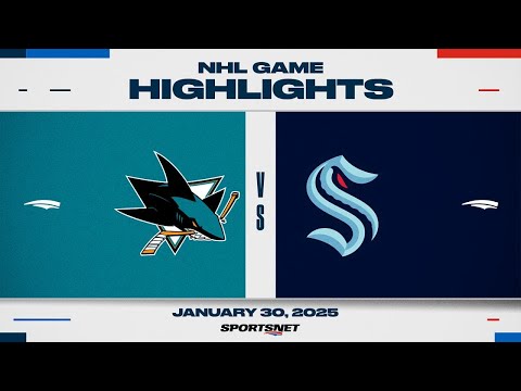 NHL Highlights | Sharks vs. Kraken - January 30, 2025