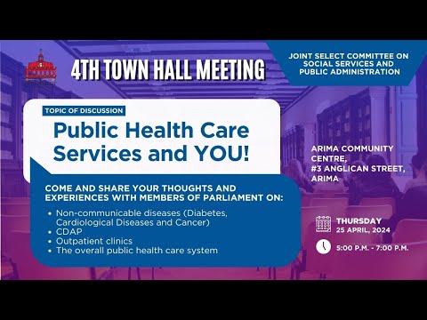 4th TOWN HALL MEETING - Public Health Care Services and YOU! - JSC SSPA - April 25, 2024