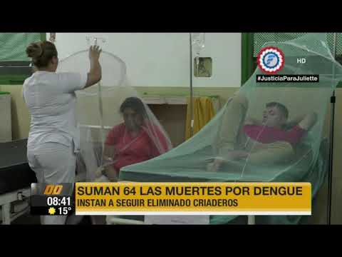 Suman 64 las muertes por dengue