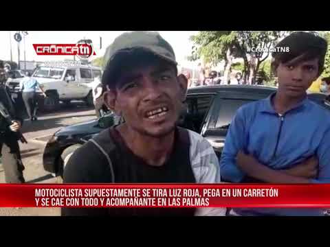 Motociclista desmangado termina accidentado en Las Palmas – Nicaragua