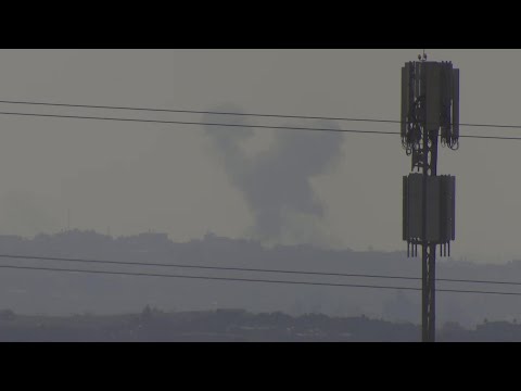 Plumes of smoke seen rising from southern Israel overlooking Gaza