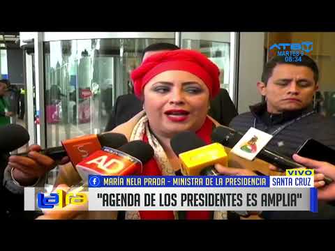 Ministra de la Presidencia participa en reunión con el Presidente Lula Da Silva en Santa Cruz