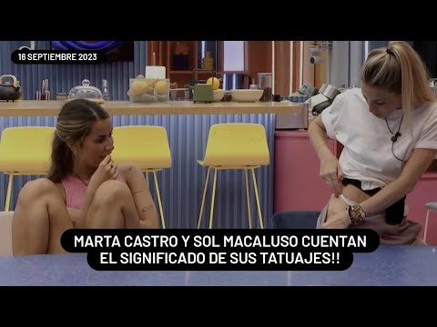 Marta Castro Y Sol Cuentan El Significado De Sus Tatuajes || 16-9-2023 || #ghvip8