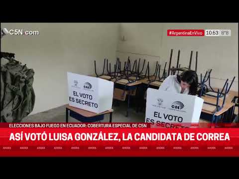 ELECCIONES en ECUADOR: ASÍ VOTÓ la CANDIDATA LUISA GONZÁLEZ
