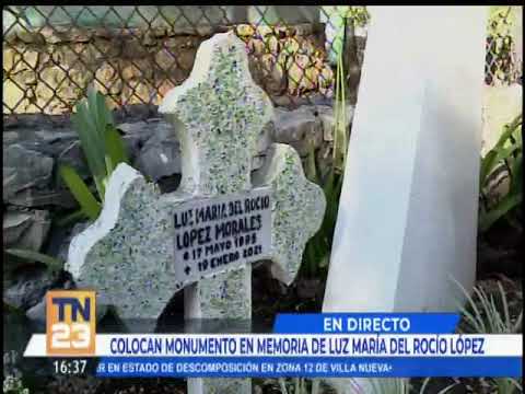 Colocan monumento en memoria de Luz María del Rocío López