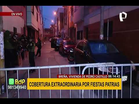 Breña: gran expectativa en exteriores de vivienda de Pedro Castillo (3/3)
