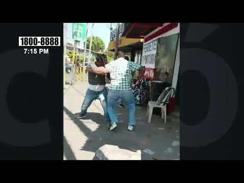 Violencia en Chinandega: conductor de bus y chequeador protagonizan brutal pelea