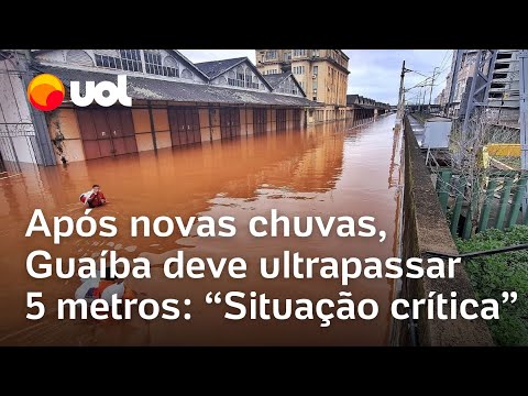 Rio Grande do Sul: Guaíba pode voltar a ultrapassar os 5 metros após nova chuva no estado