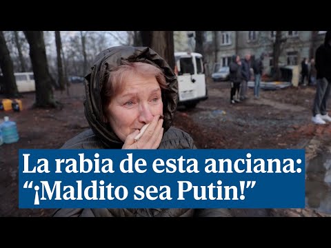 La rabia de una anciana ucraniana tras el último ataque de Rusia en Kiev: ¡Maldita sea este Putin!